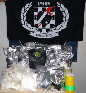 Polícia Militar em Três Lagoas apreende 47 kg de cocaína e fecha laboratório do entorpecente