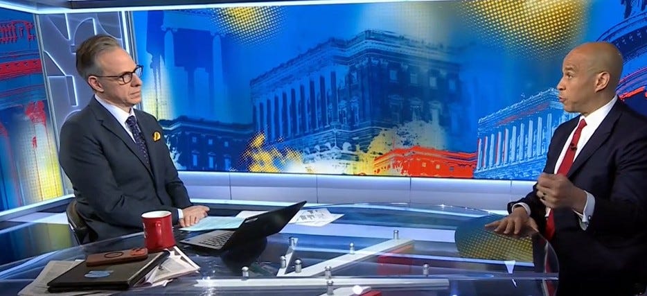 Cory Booker defende posição dos democratas frente a críticas da mídia 1 Cory Booker defende posição dos democratas frente a críticas da mídia