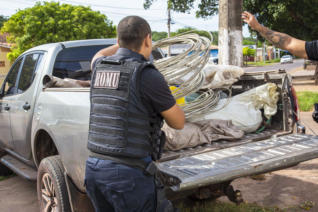 Operação em Corumbá resulta na apreensão de 400 kg de fios de cobre e combate à receptação